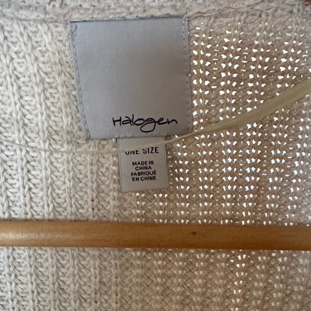 Halogen Light Beige Open Front Cardigan - Picture 2 of 3